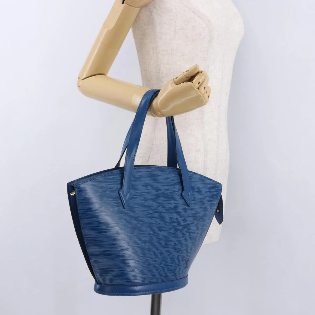 Louis Vuitton Saint Jacques Epi, Blue, Leather, Handbag