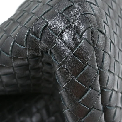 Bottega Veneta Roma Intrecciato Nappa, Black, Leather, Handbag