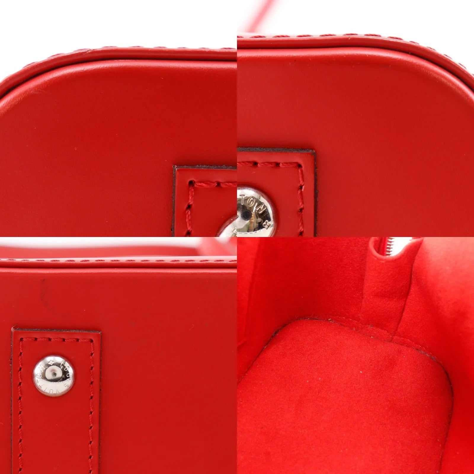 Louis Vuitton Alma Epi Leather, Red, Leather, Handbag