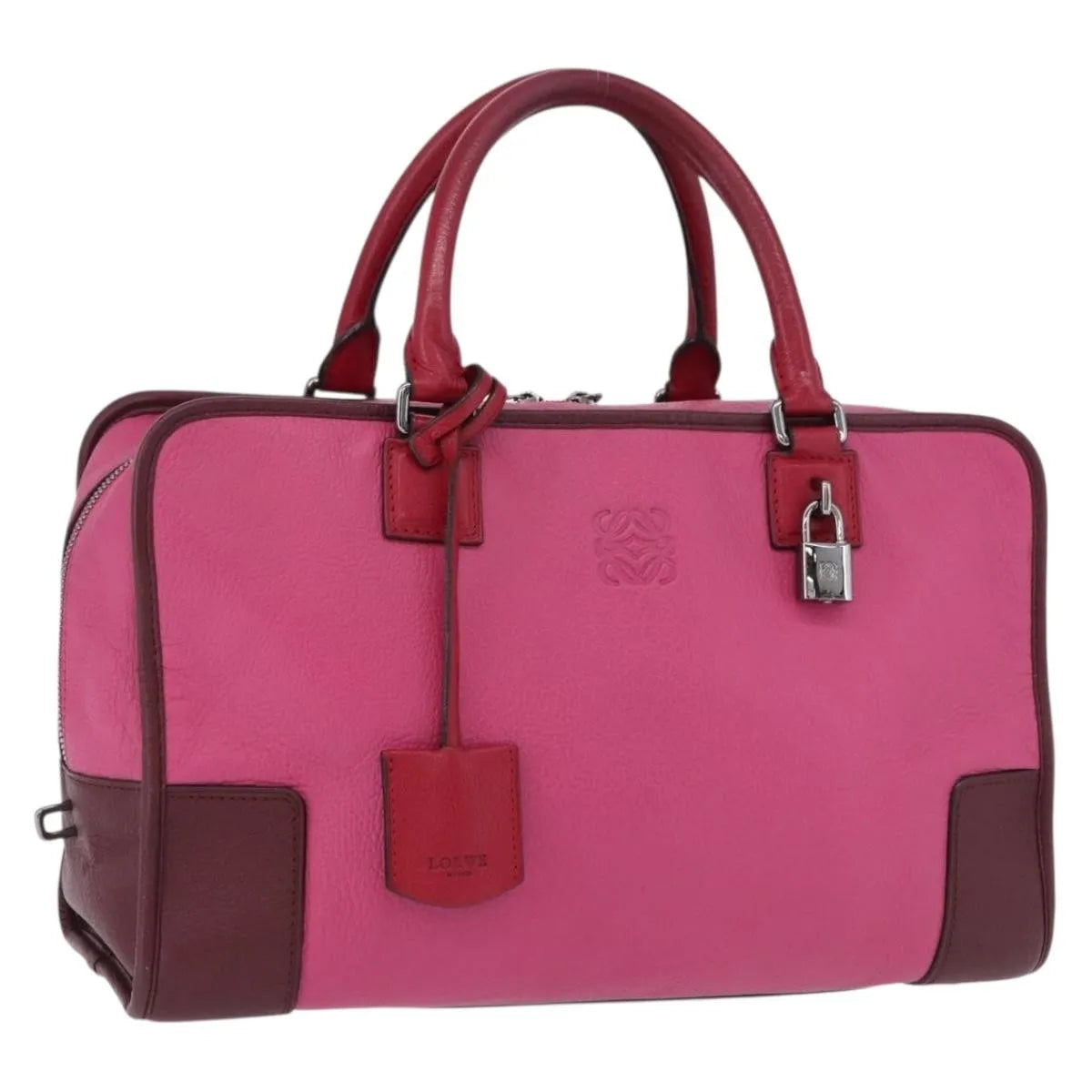 Loewe Amazona Leather, Pink, Leather, Handbag