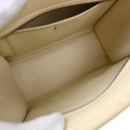 Celine Luggage Smooth Leather, White, Leather, Tote Bag