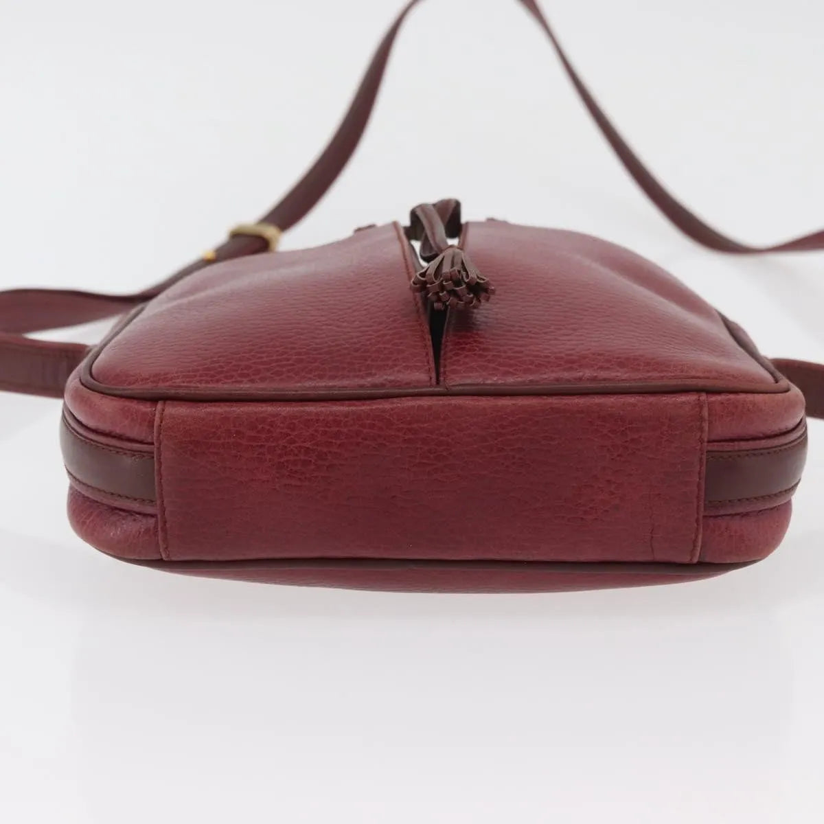 cartier Tasseled Must de Cartier Leather, Burgundy, Leather, Shoulder Bag