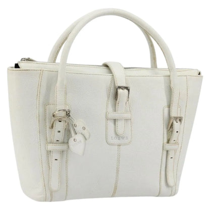 Loewe Senda Leather, White, Leather, Handbag