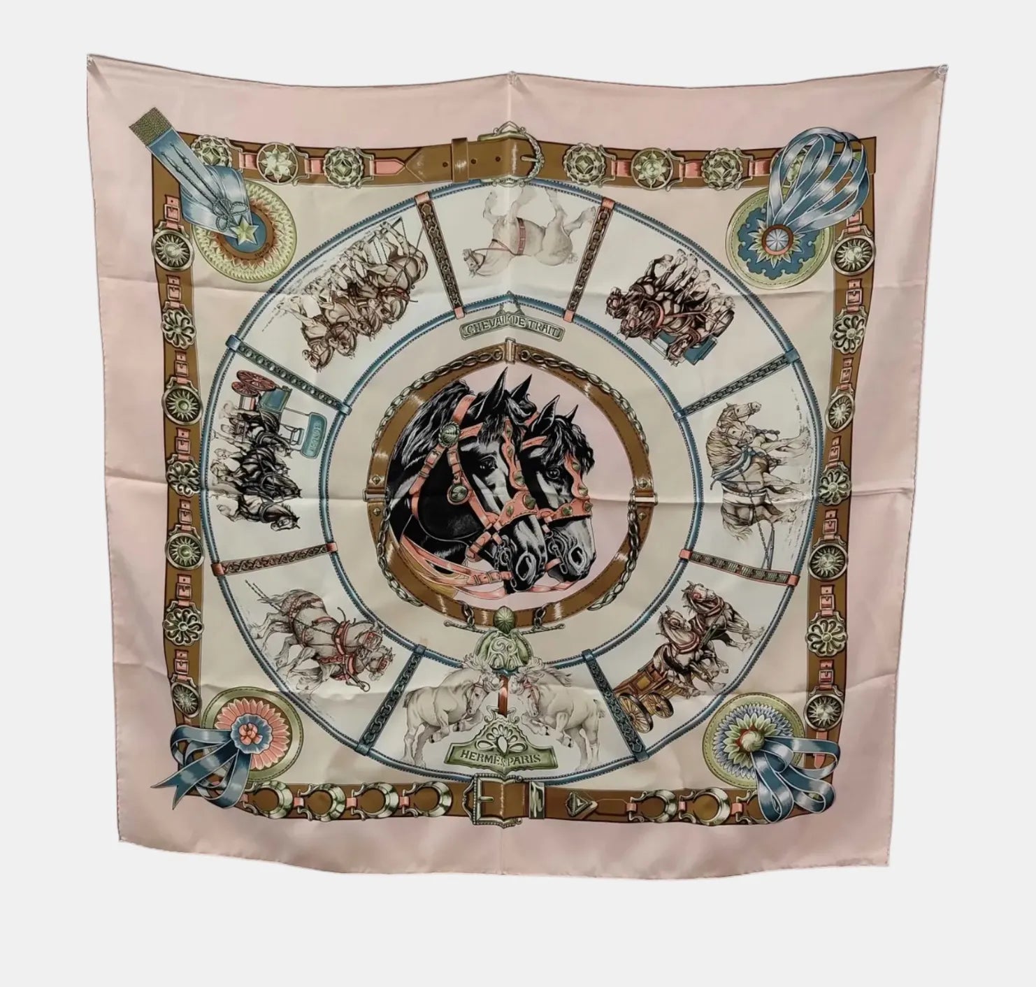 Hermes Carré 90 Silk multicolor, Multicolour, Silk, Scarf