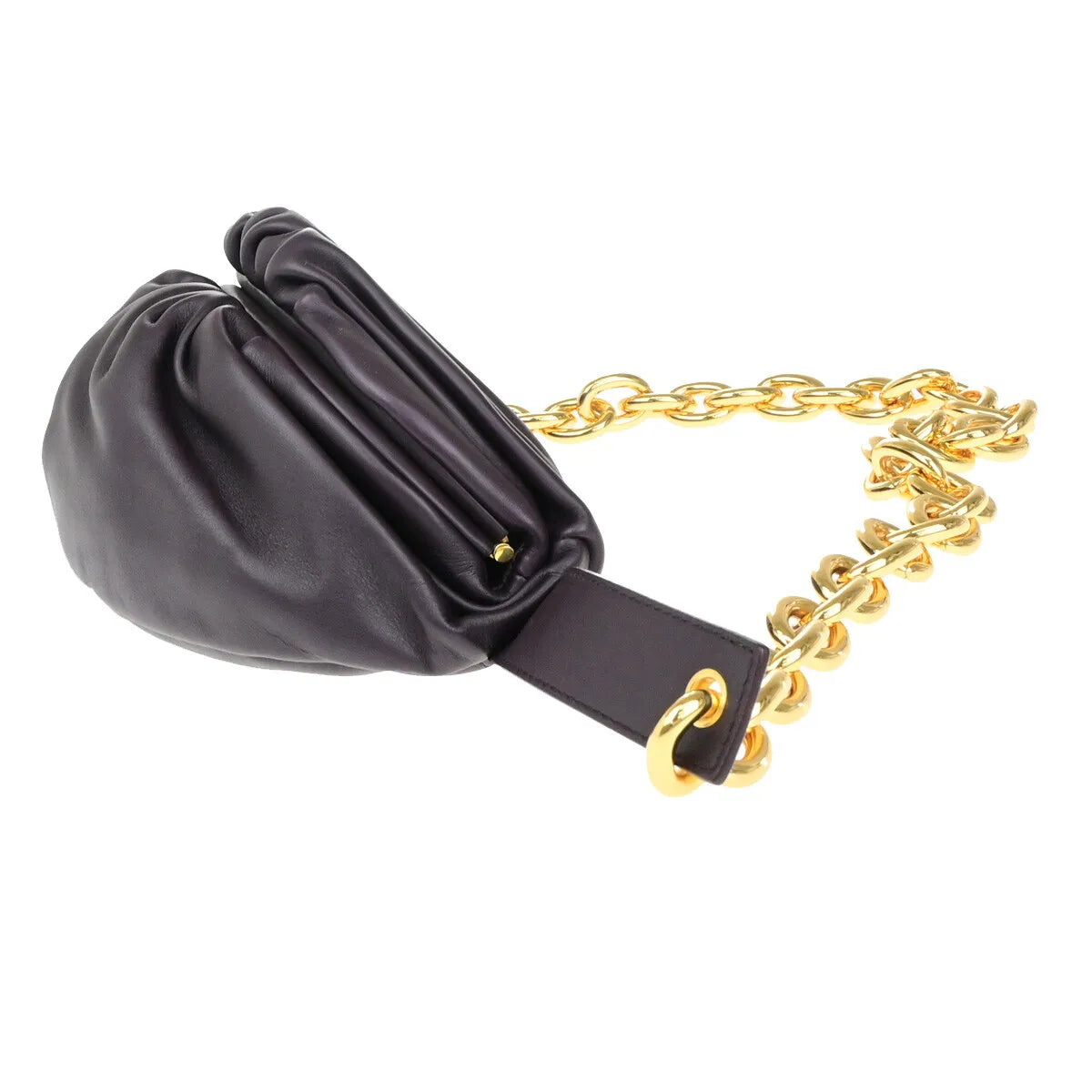 Bottega Veneta The Chain Leather, Burgundy, Leather, Bag