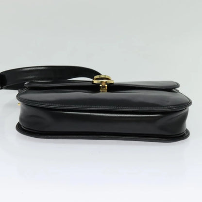 Gucci Vintage Leather, Black, Leather, Shoulder Bag
