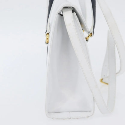 Salvatore Ferragamo Vintage Top handle Leather, White, Leather, Handbag