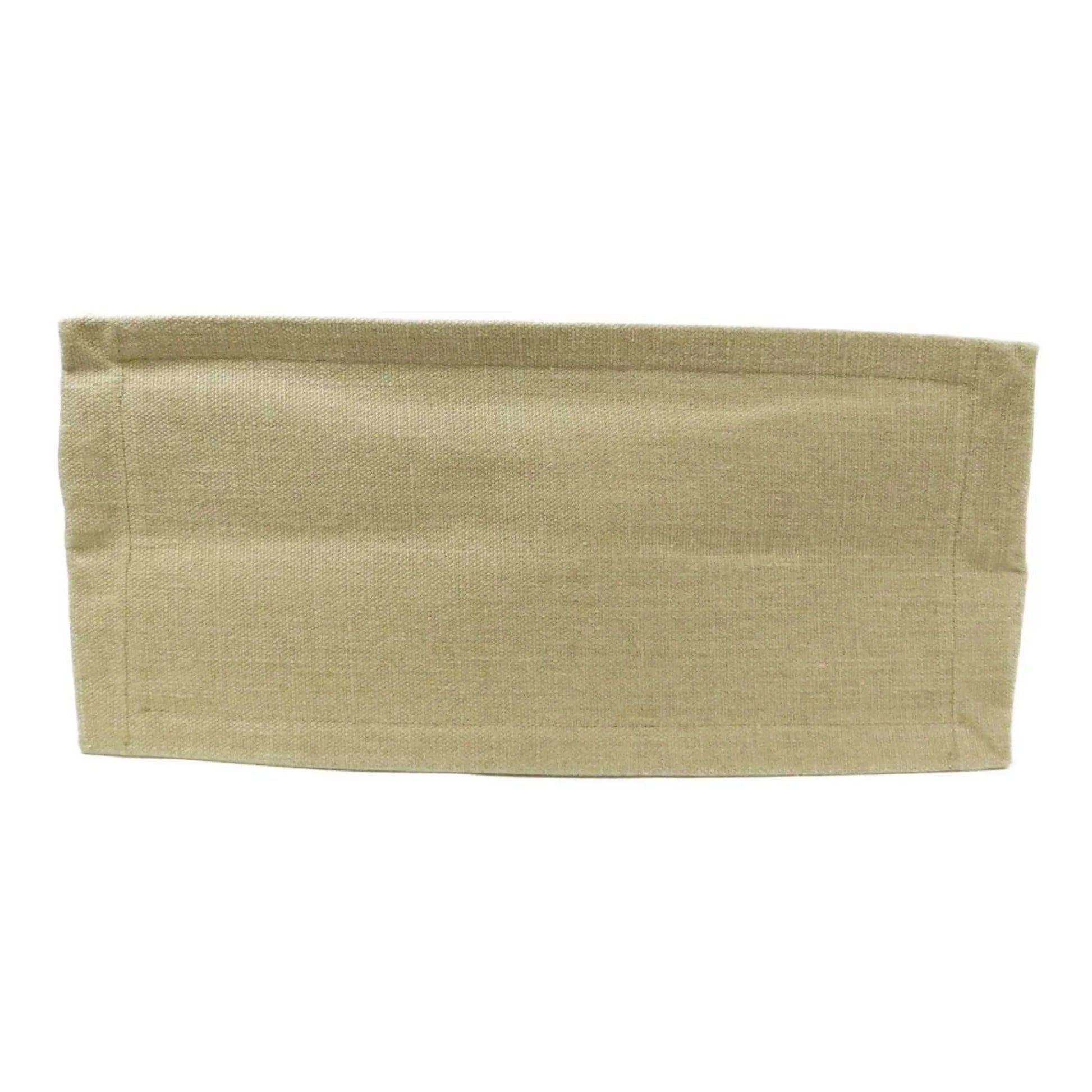Saint Laurent Rive Gauche Felt and leather, Beige, Canvas, Tote Bag