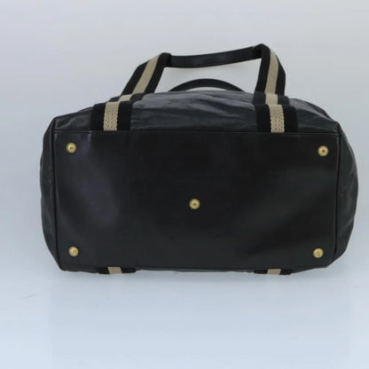 Bally Vintage Leather, Black, Leather, Tote Bag