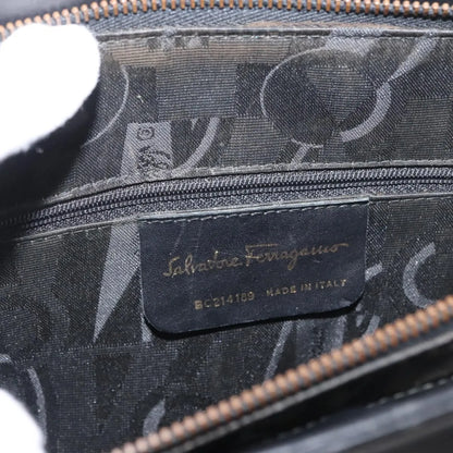 Salvatore Ferragamo Gancini Tote Leather, Black, Leather, Tote Bag