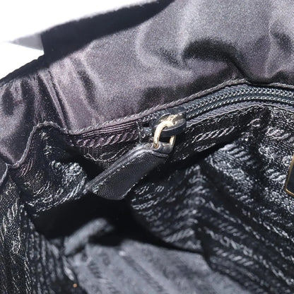 Prada Vintage Nappa Chain Tote Leather, Black, Leather, Shoulder Bag
