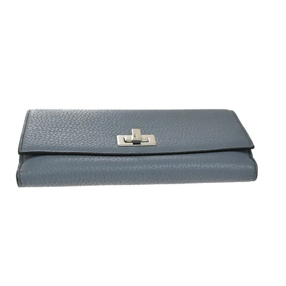 Fendi Peekaboo Leather, Blue, Leather, Wallet