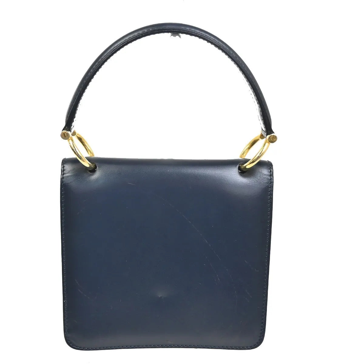 Celine Gancini Leather, Navy, Leather, Handbag