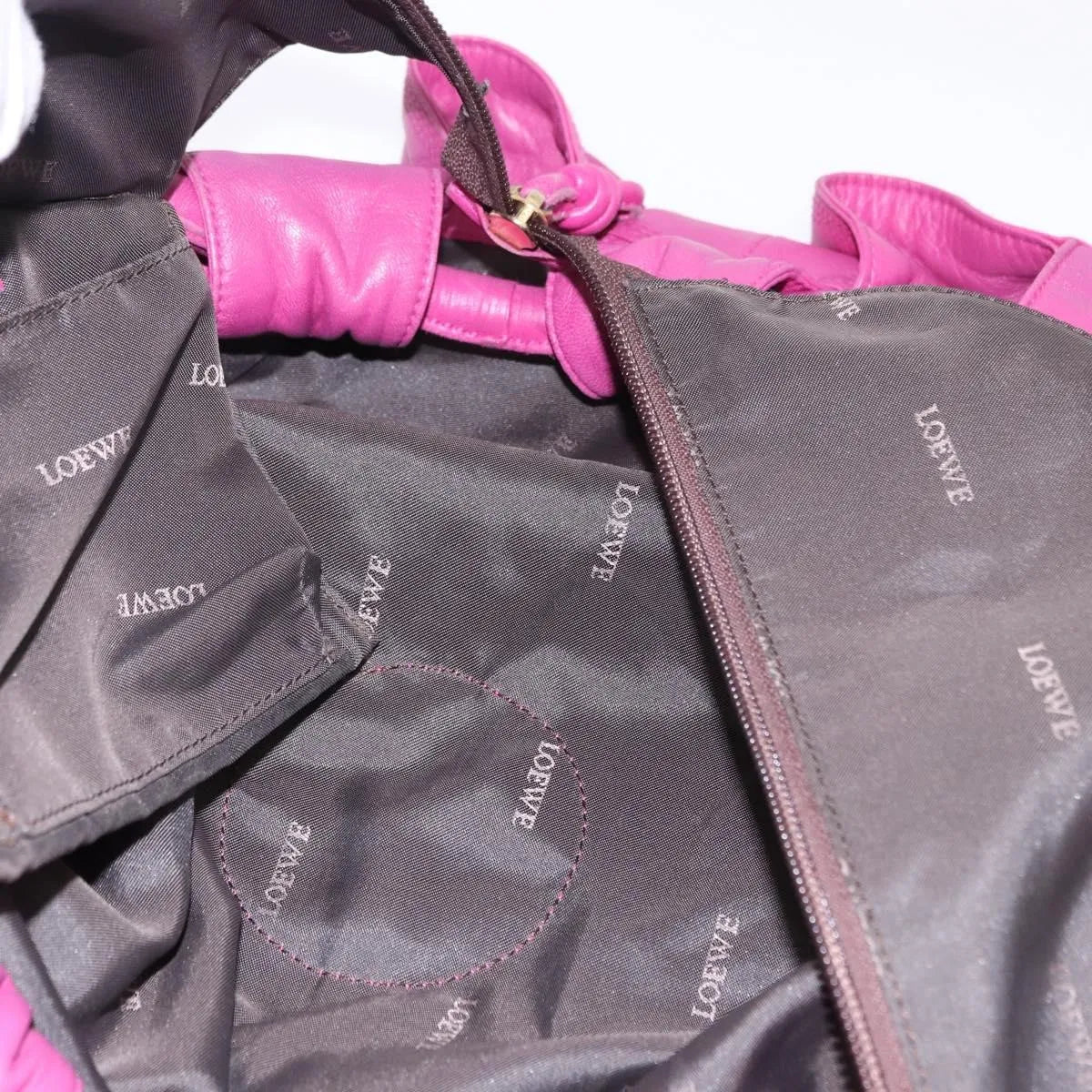 Loewe Anagram Logo Nappa Aire Hand Leather, Pink, Leather, Handbag
