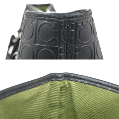 Salvatore Ferragamo Gancini Tote Gancini Canvas, Black, Canvas, Tote Bag