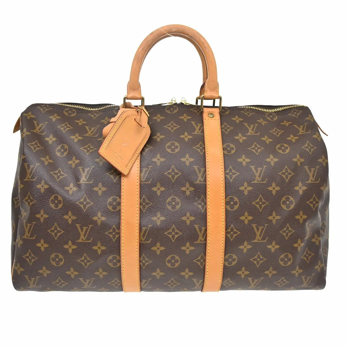 Louis Vuitton Keepall Monogram, Brown, Canvas, Travel Bag