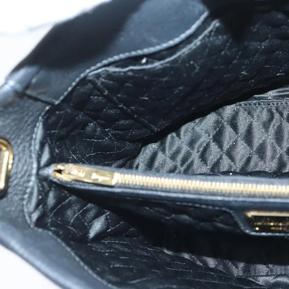 Salvatore Ferragamo Vala Leather, Black, Leather, Handbag