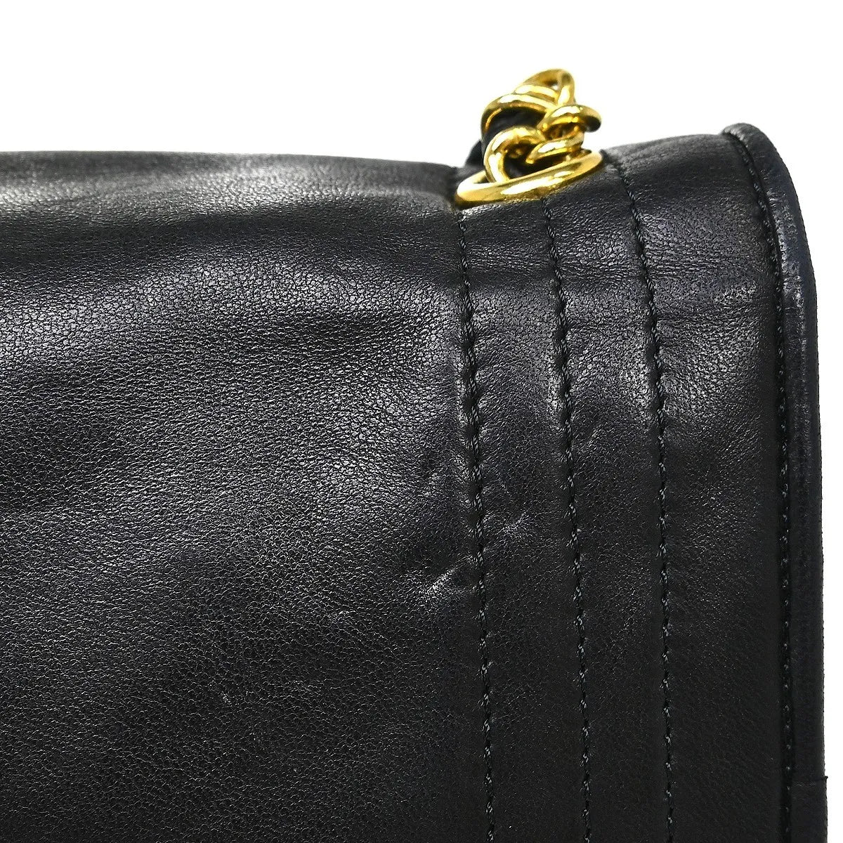 Chanel Vintage CC Envelope Chain Flap Lambskin, Black, Leather, Shoulder Bag