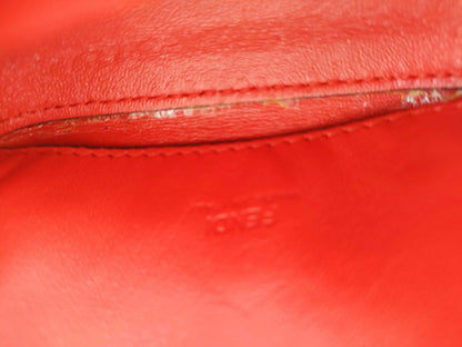 Fendi Baguette Bag Charm Leather, Red, Leather, Clutch