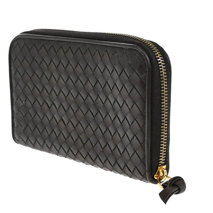 Bottega Veneta Intrecciato Long Zip Leather, Brown, Leather, Wallet