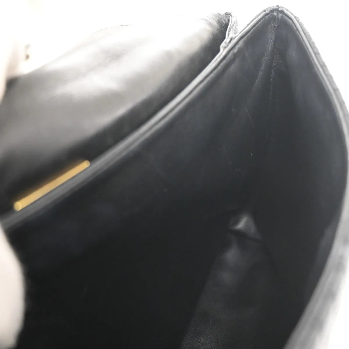 Bally Vintage Quilted Leather, Black, Leather, Handbag
