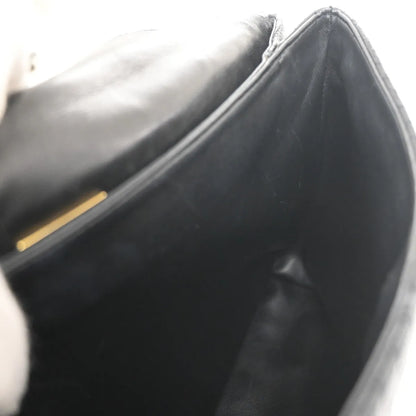 Bally Vintage Quilted Leather, Black, Leather, Handbag