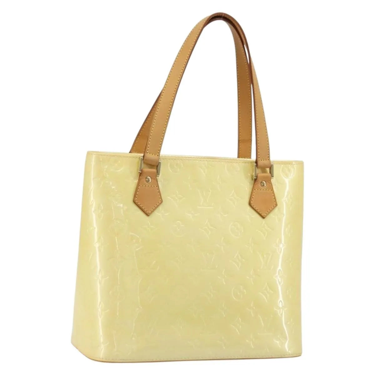 Louis Vuitton Houston Monogram Vernis, Beige, Patent Leather, Tote Bag