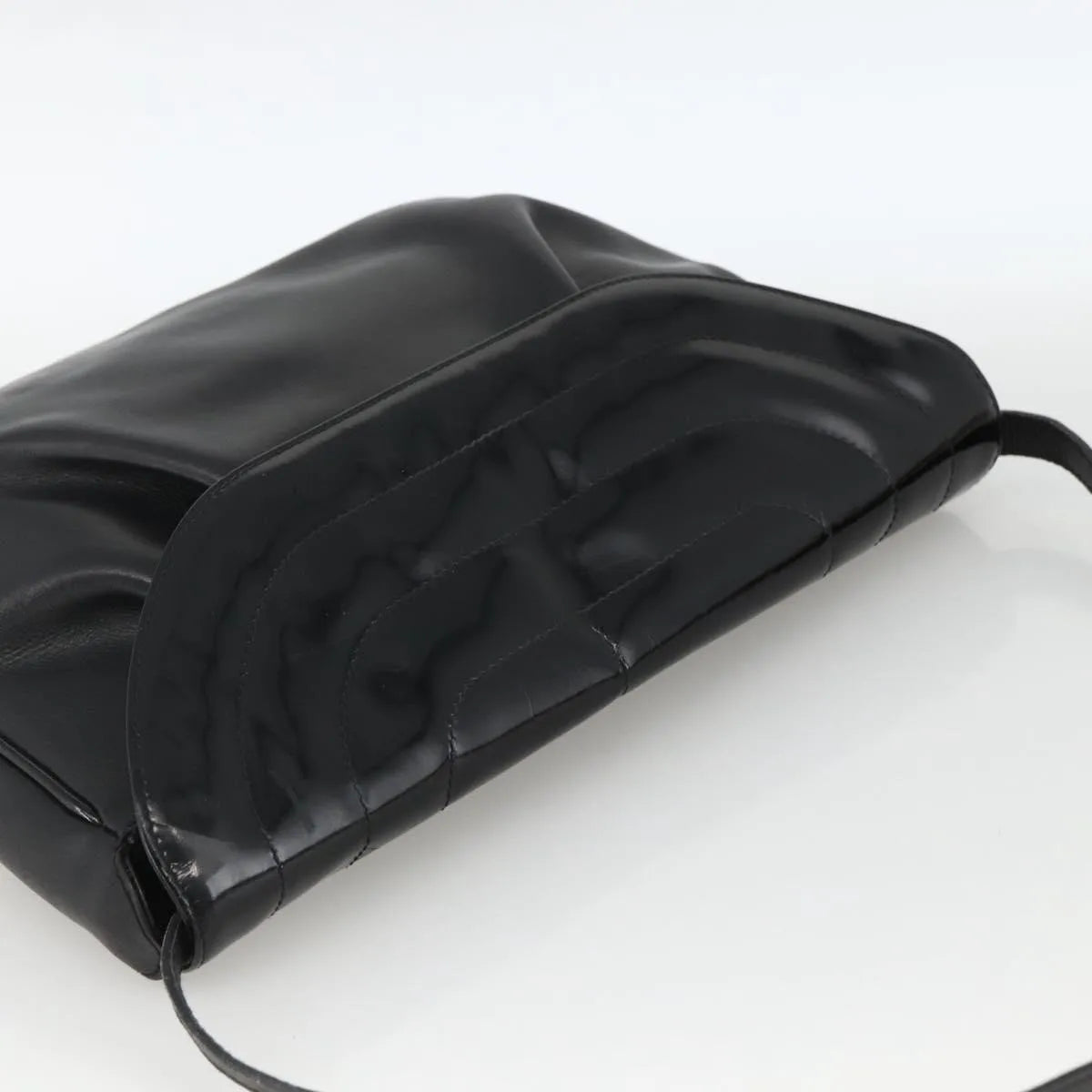 Salvatore Ferragamo Flap Shoulder Patent leather, Black, Patent Leather, Shoulder Bag