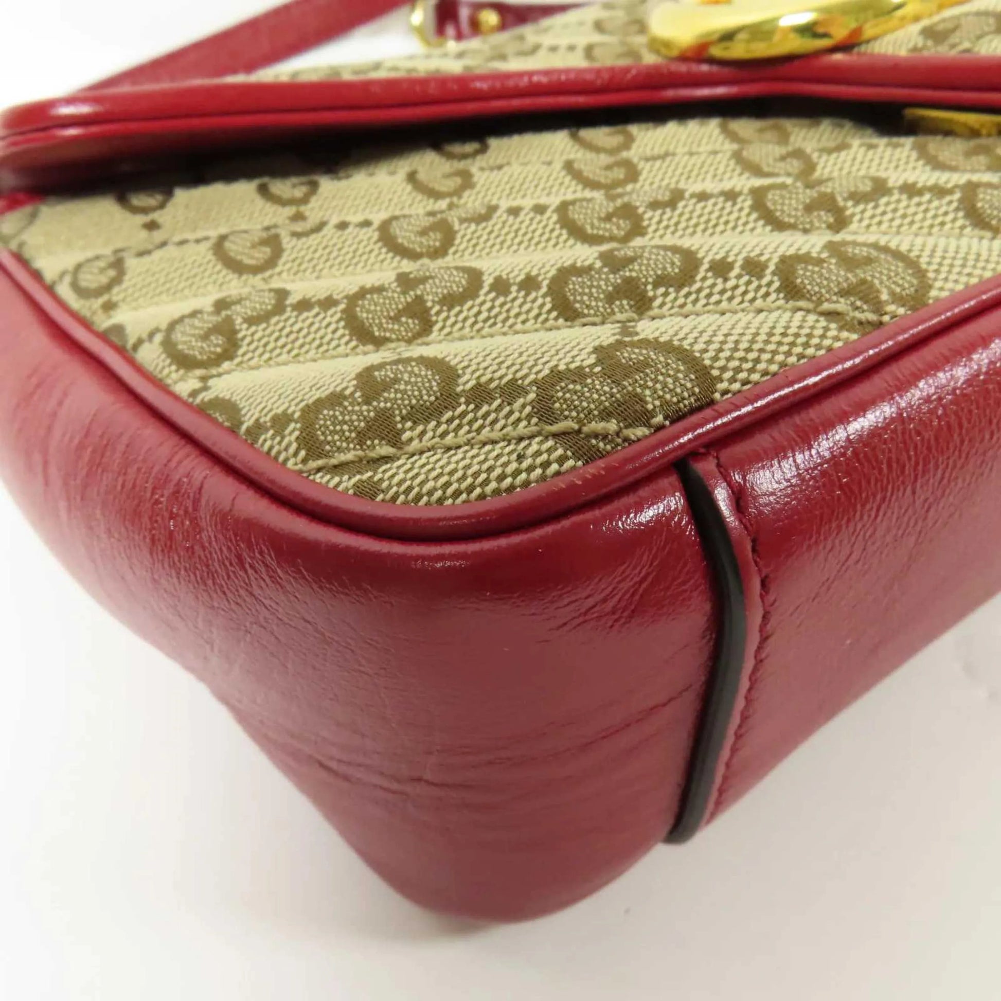 Gucci GG marmont Canvas, Beige, Canvas, Shoulder Bag