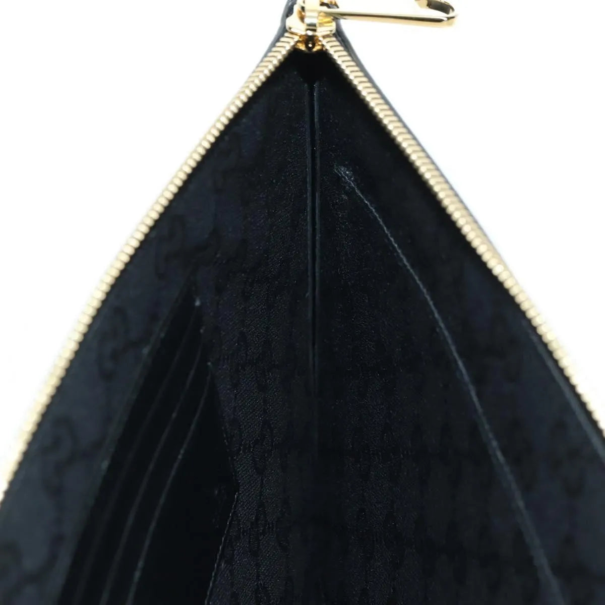 Gucci Horsebit 1955 GG Canvas and white leather, Black, Leather, Clutch