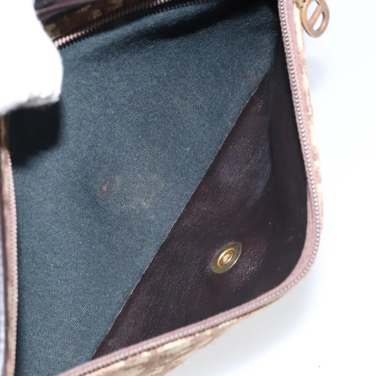 Christian Dior Vintage Trotter Canvas, Beige, Canvas, Shoulder Bag