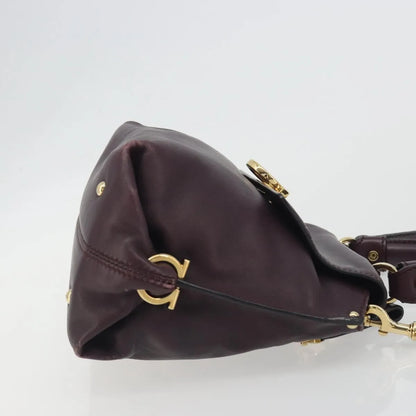 Salvatore Ferragamo Sofia Satchel Smooth Leather, Purple, Leather, Handbag