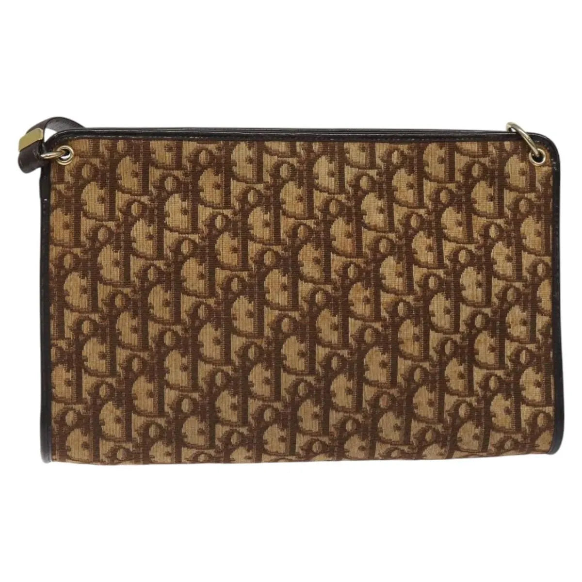 Christian Dior Vintage Trotter Canvas, Brown, Canvas, Shoulder Bag