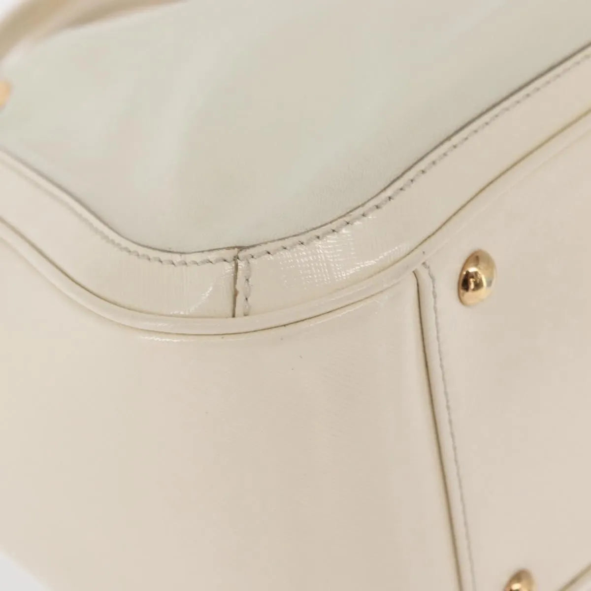 Salvatore Ferragamo Betulla Chain Tote Leather, White, Leather, Handbag