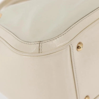 Salvatore Ferragamo Betulla Chain Tote Leather, White, Leather, Handbag
