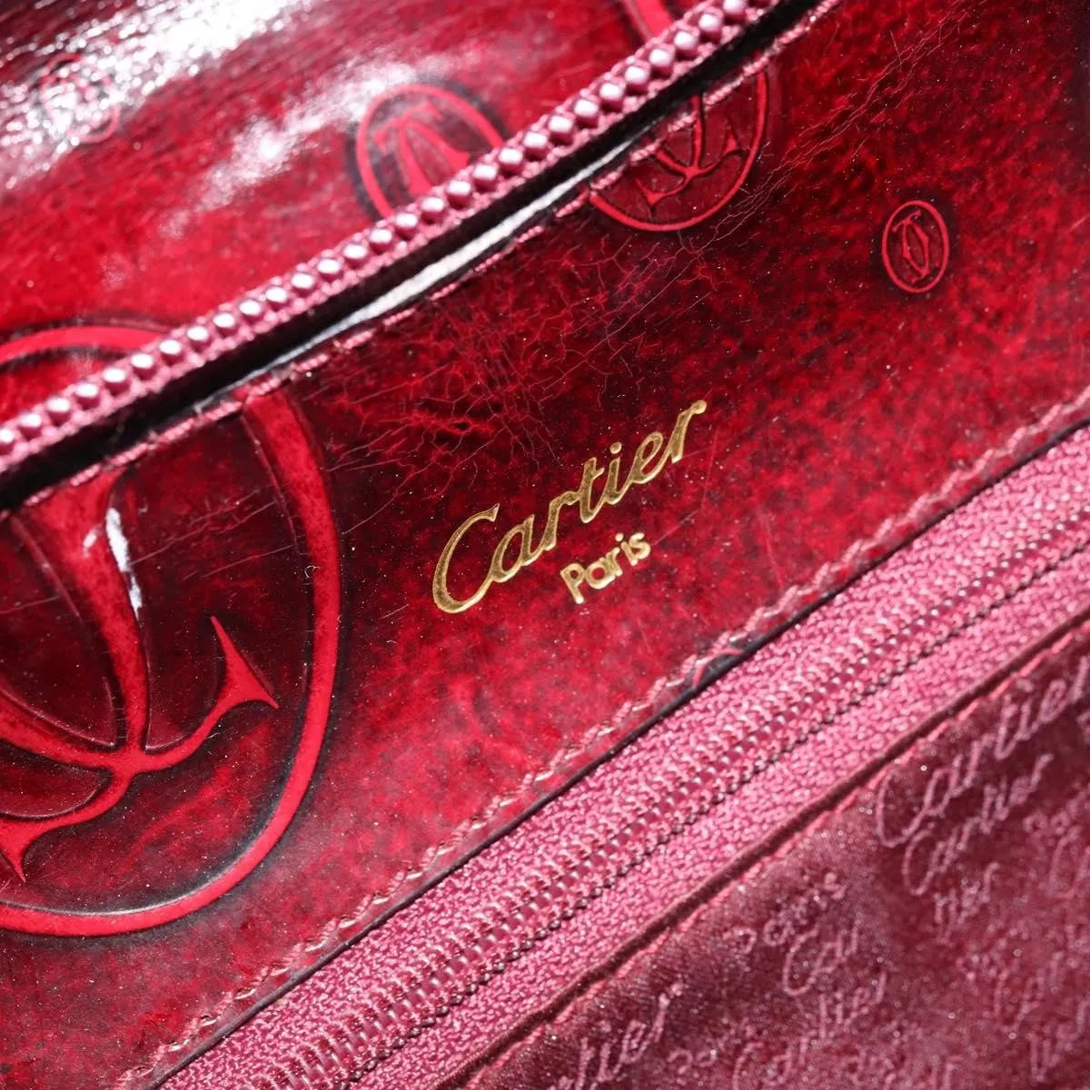 cartier Happy birthday Patent leather, Burgundy, Patent Leather, Backpack