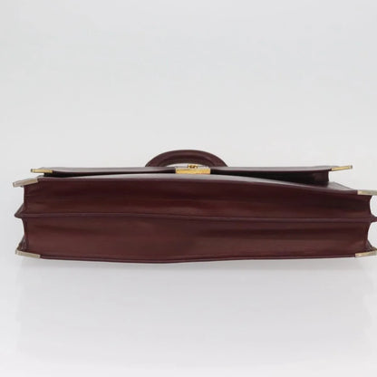 cartier Vintage must de Cartier Leather, Burgundy, Leather, Briefcase