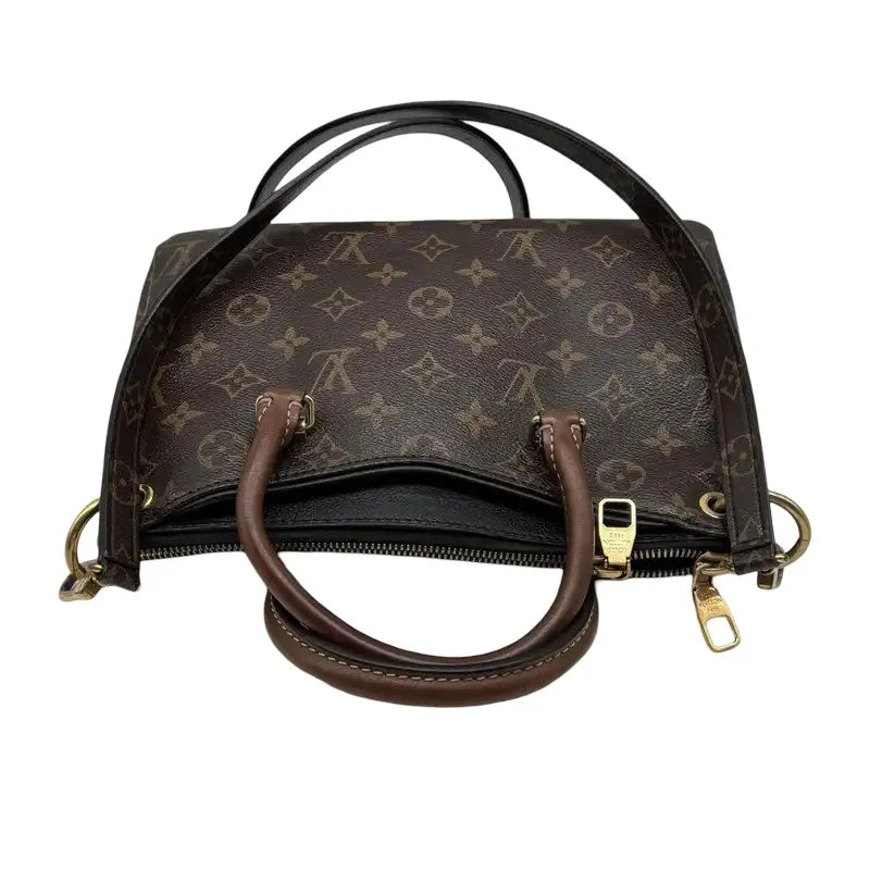 Louis Vuitton Pallas Tote Monogram Canvas with Leather, Brown, Canvas, Handbag