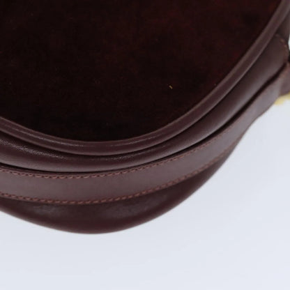 cartier Vintage must de Cartier Suede, Burgundy, Suede, Shoulder Bag