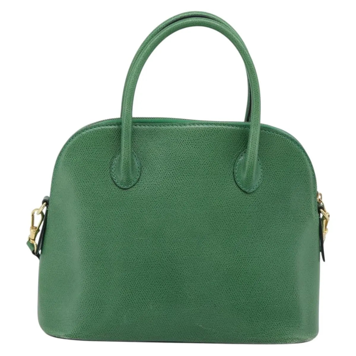 Celine Vintage Convertible Bowler Leather, Green, Leather, Handbag