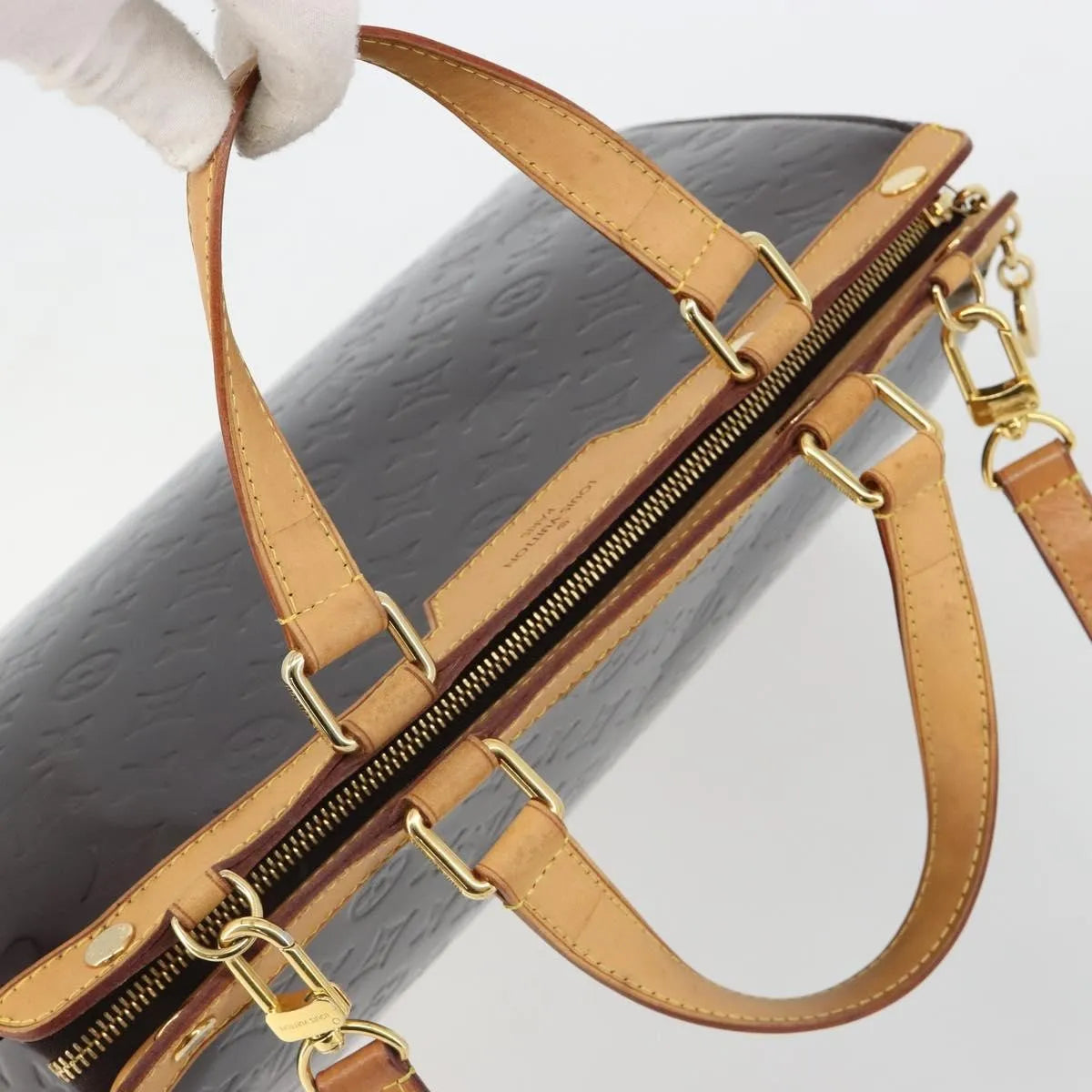 Louis Vuitton Blair Monogram vernis, Purple, Patent Leather, Handbag