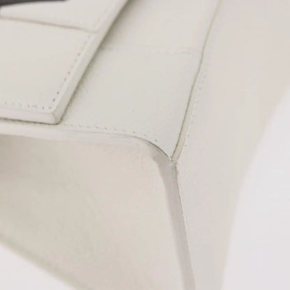 Balenciaga Hourglass Top Handle Leather, White, Leather, Handbag