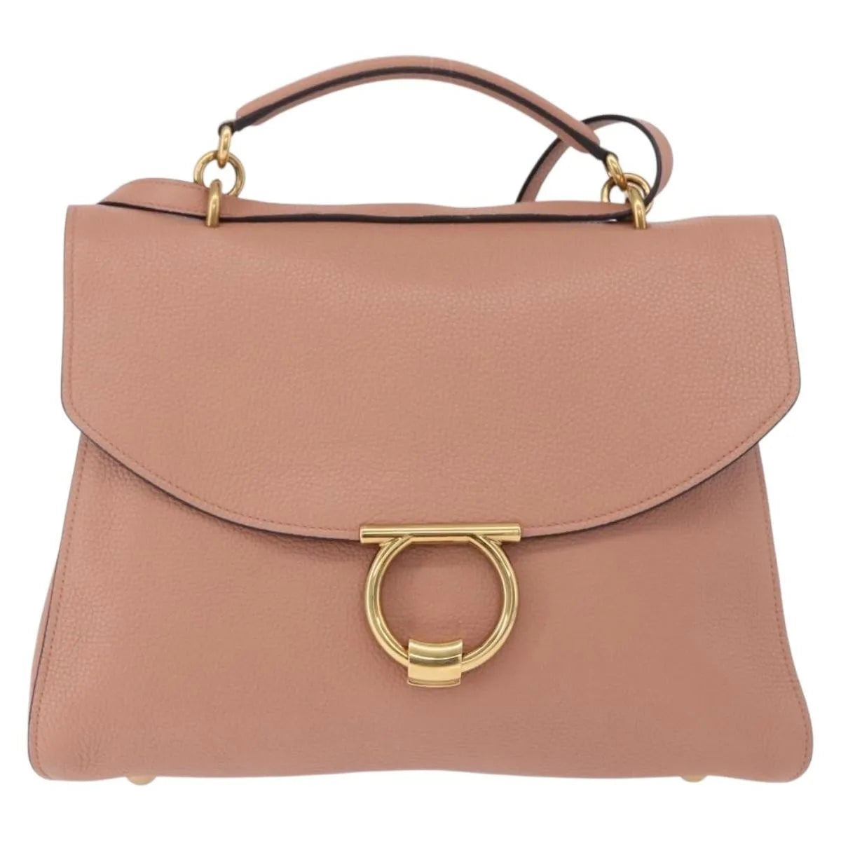 Salvatore Ferragamo Margot Satchel Leather, Pink, Leather, Handbag