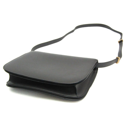 Celine Classic Box Bag Smooth Leather, Gray, Leather, Shoulder Bag