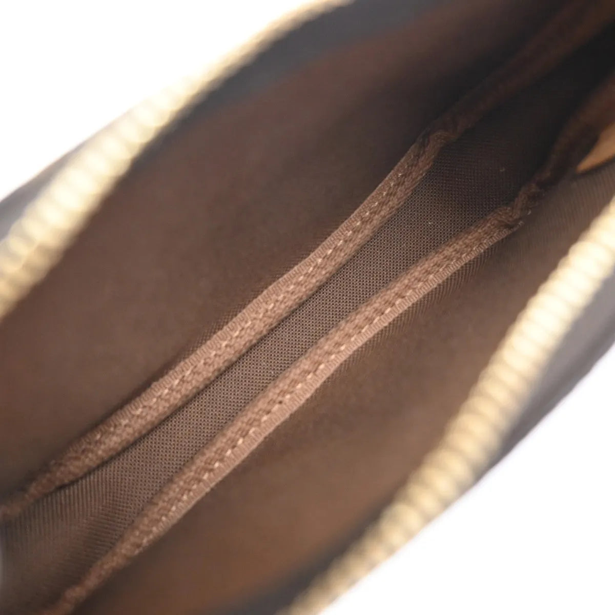Louis Vuitton Mini pochette accessoires Canvas, Brown, Leather, Clutch