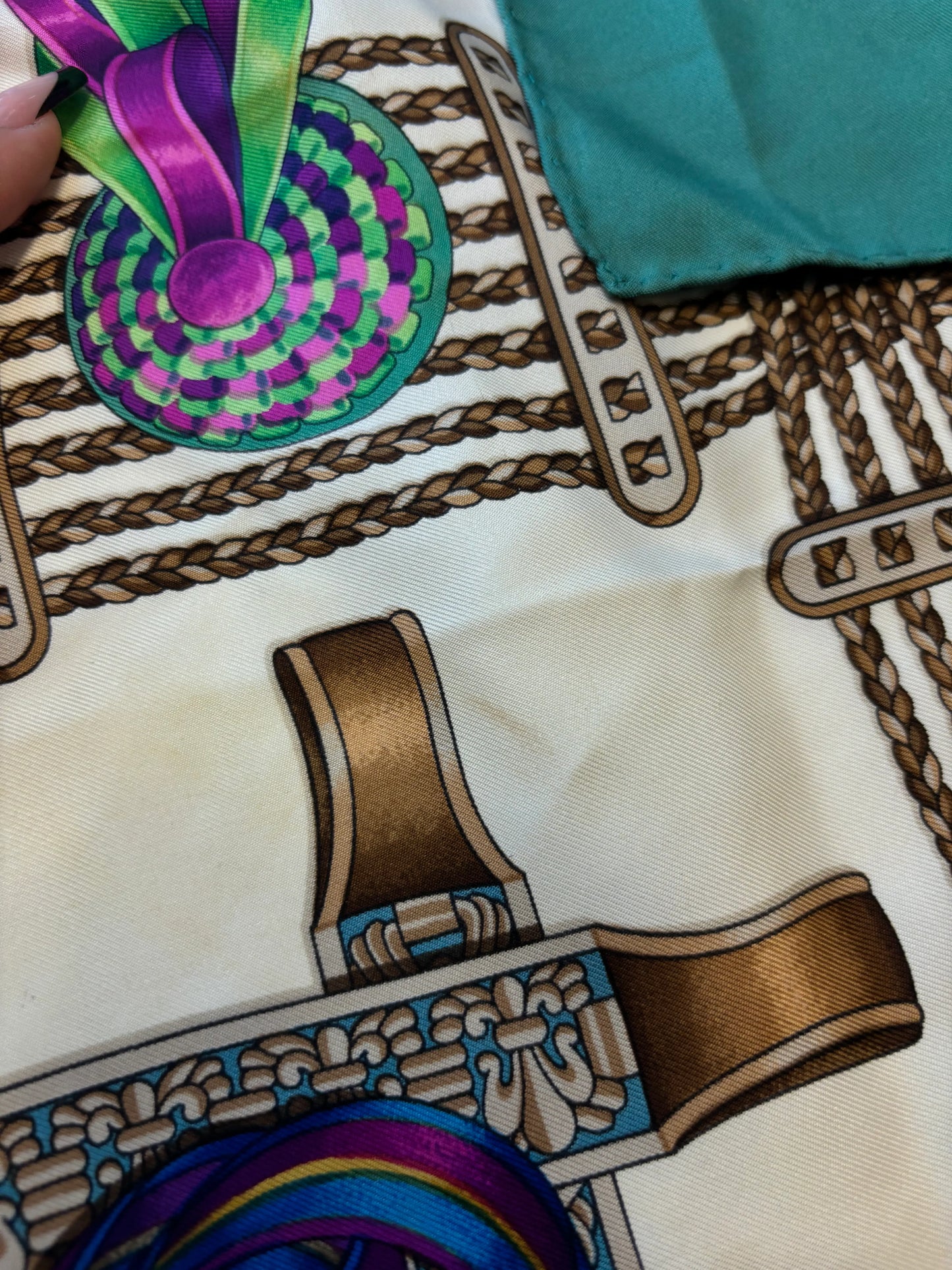 Hermes Carré 90 Silk multicolor, Multicolour, Silk, Scarf
