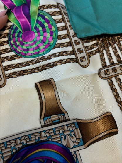 Hermes Carré 90 Silk multicolor, Multicolour, Silk, Scarf