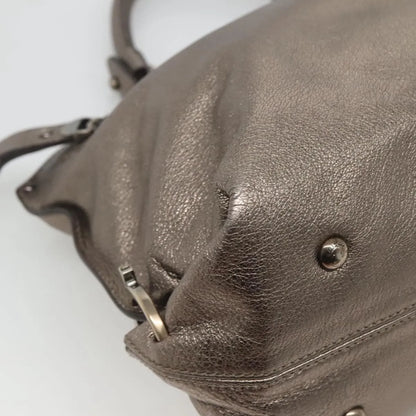 Salvatore Ferragamo Sofia Satchel Leather, Gold, Leather, Handbag