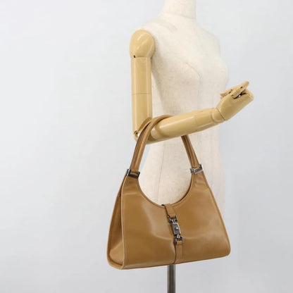 Gucci Piston Jackie O Hobo Leather, Beige, Leather, Handbag