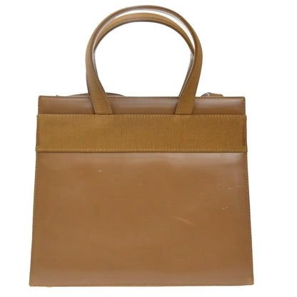 Salvatore Ferragamo Convertible Vara Bow Tote Leather, Brown, Leather, Handbag
